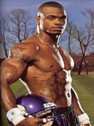 Vikings running back Adrian Peterson utilises a devastating combination of speed and power that makes him one of the most physical sportsmen in the world